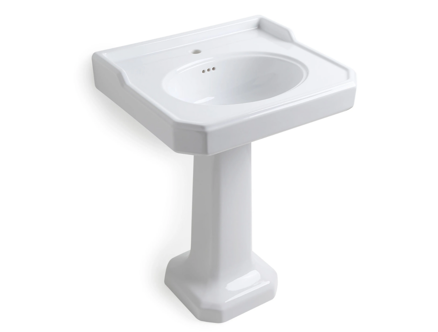 Small ceramic pedestal sink Provence 700 by Balneo Toscia Classic style