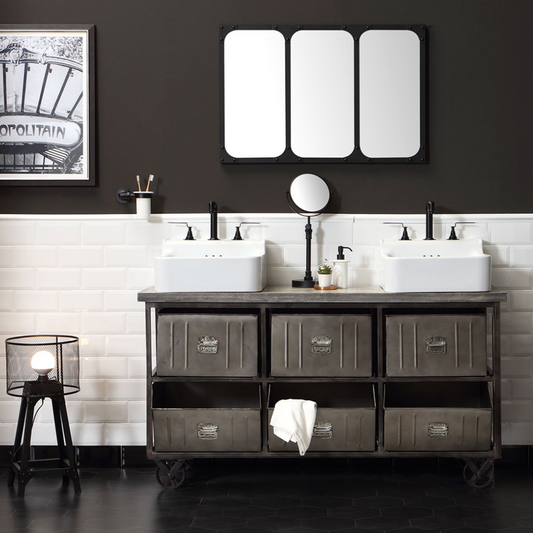 Industrialis 2 metal bathroom cabinet by Balneo Toscia Industrial style