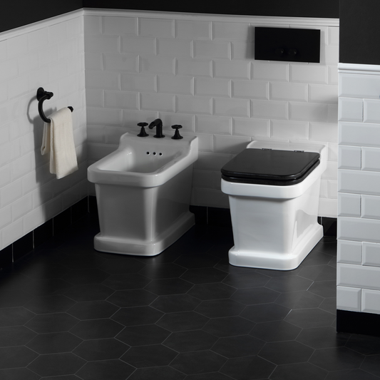 Industrialis floor-standing ceramic bidet in the Industrial style by Balneo Toscia
