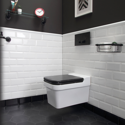 Industrialis suspended ceramic toilet by Balneo Toscia Industrial style