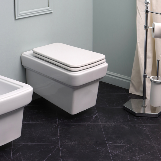 WC ceramic suspended Fifties vintage style