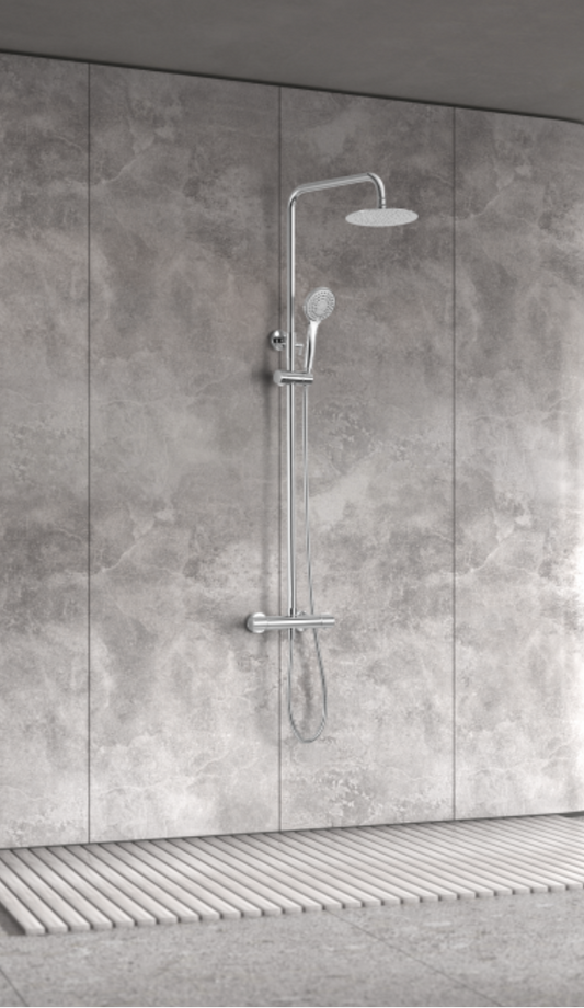 Imex Eco-Kent Chrome Thermostatic Shower Bar Faucet