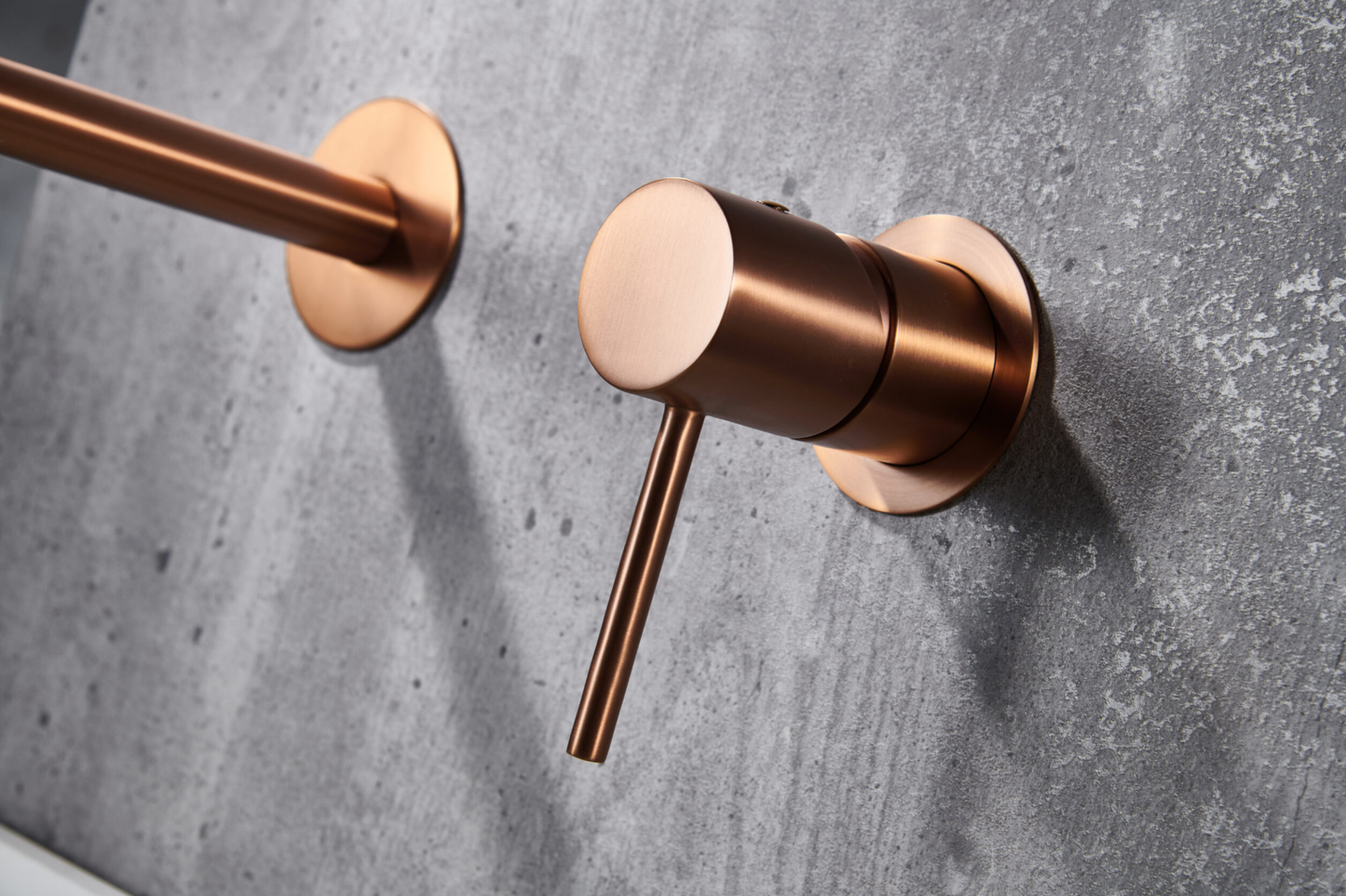 Imex Monza brushed rose gold built-in washbasin mixer