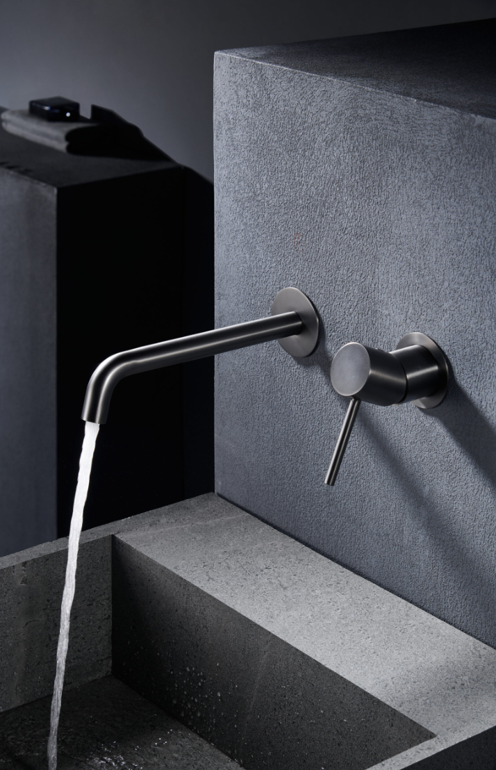 Imex Monza Black Gun Metal built-in washbasin mixer