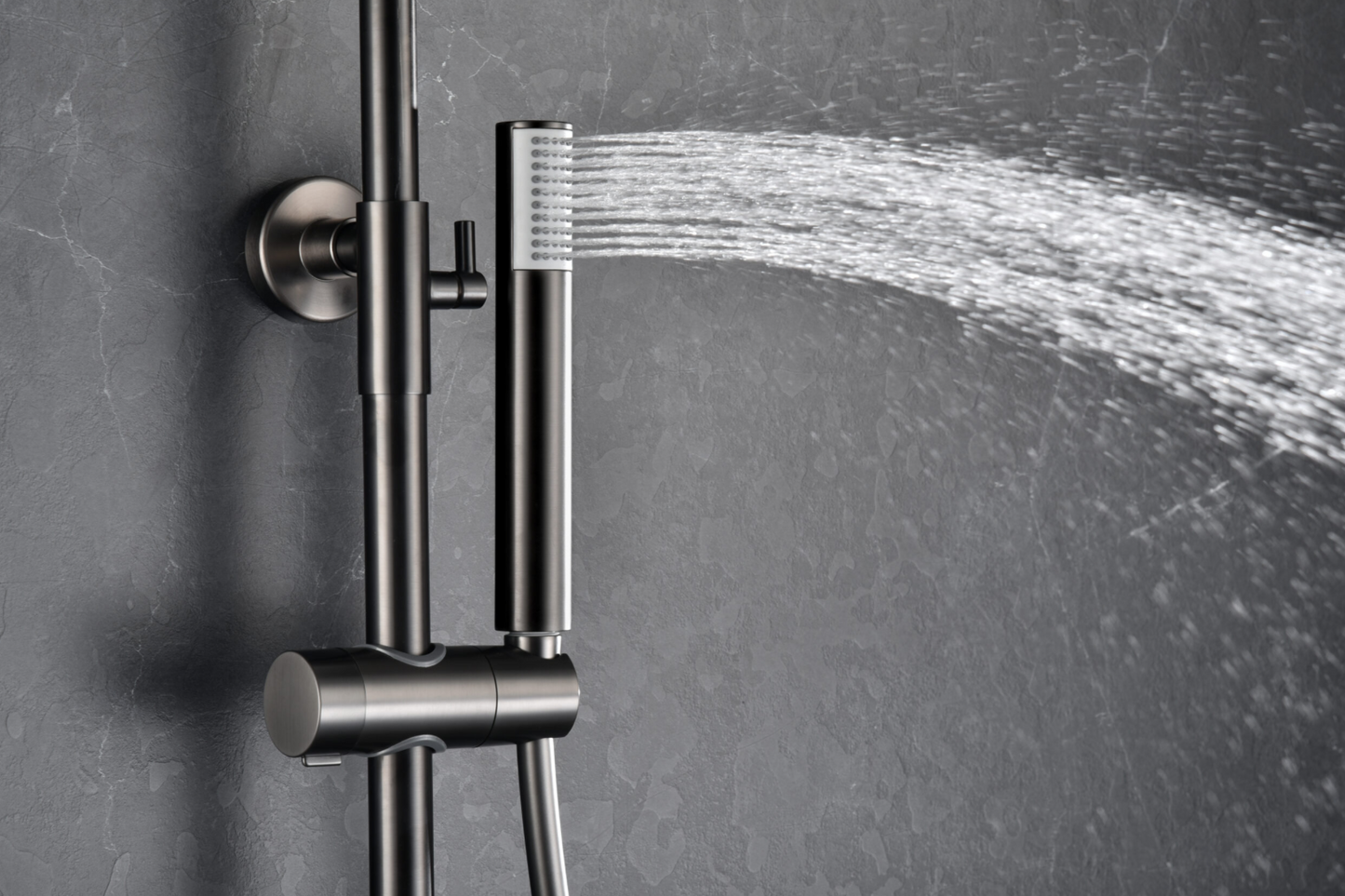 Imex Monza Black Gun Metal Thermostatic Shower Bar Faucet