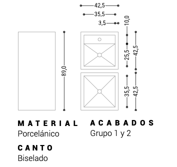 Lavabo con pedestal Monolito Porcelánico de Maderó Atelier