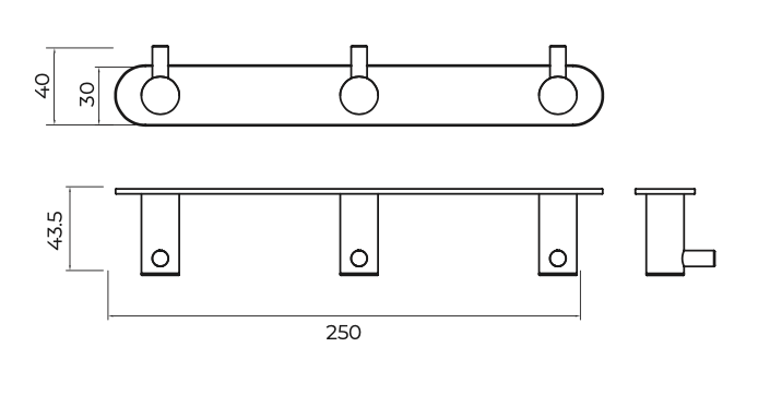 Percha triple serie Essential de Medimex