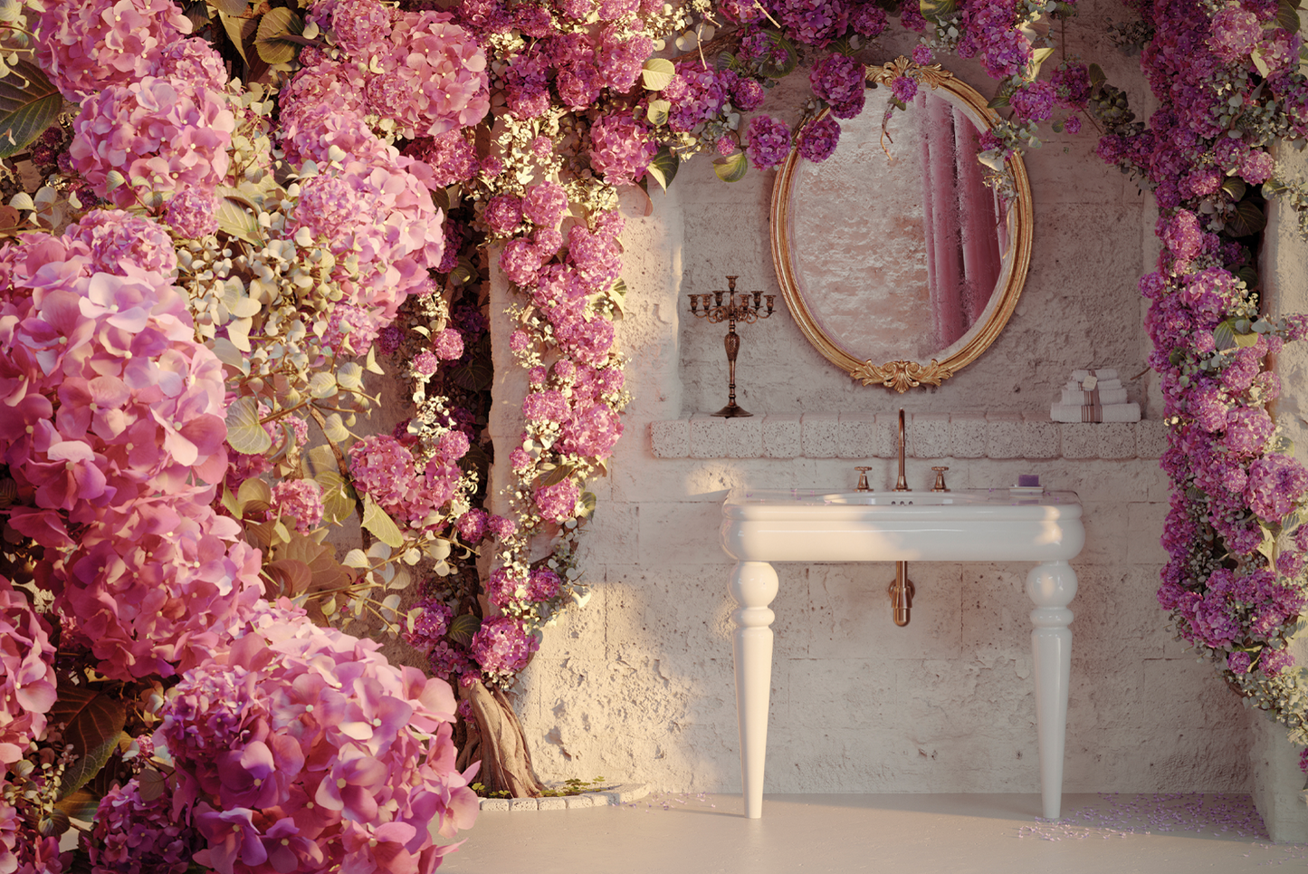 Lavabo cerámica grande Romantica de Balneo Toscia estilo Vintage