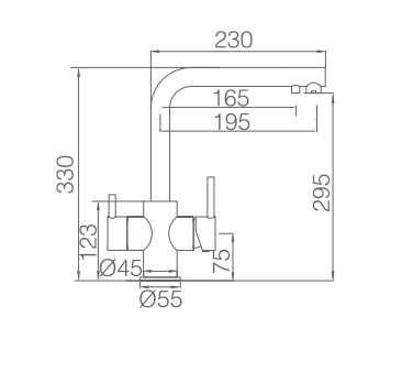 Robinet de cuisine à osmose chromé Imex Marseille