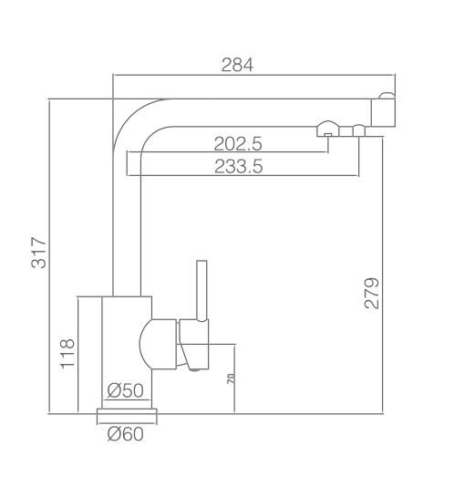 Robinet de cuisine à osmose chromé Imex Montecarlo