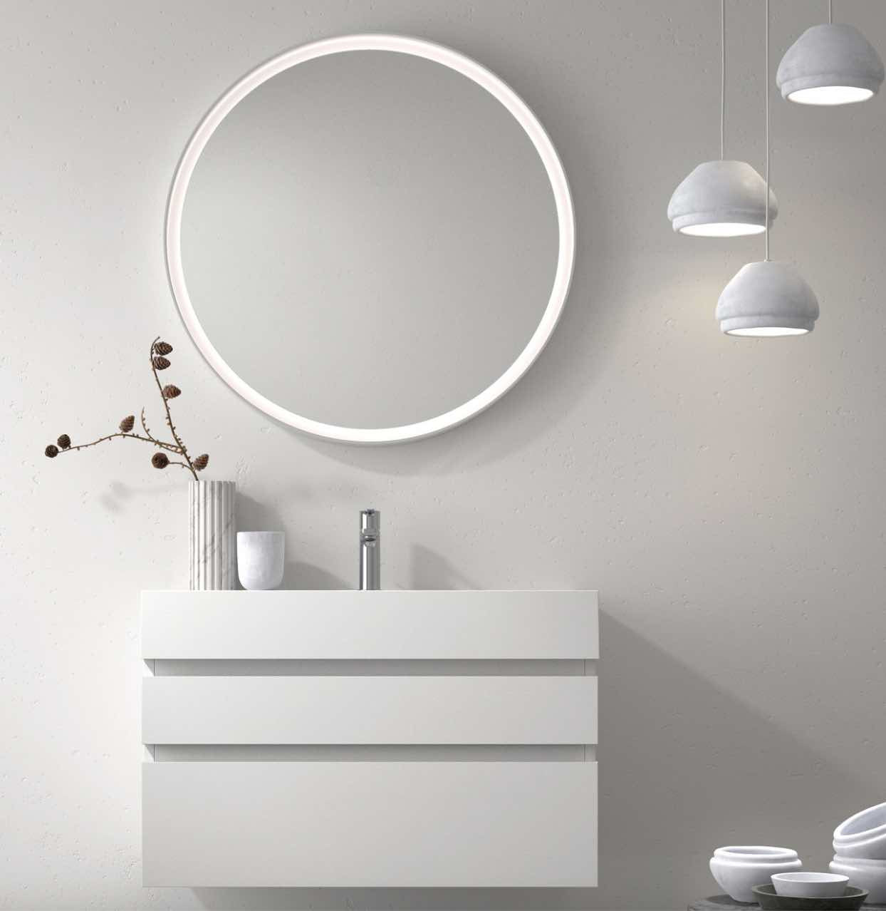 Mueble Portalavabo Suspendido Leo - 2 Cajones Desiguales H40cm para Encimera con Faldón - Fabricación Española | Maderó Atelier