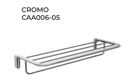 Medimex Aura Double Towel Rail - Stainless Steel Shelf + Bar