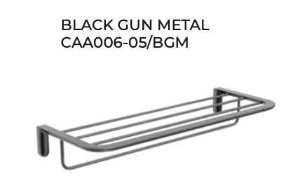 Medimex Aura Double Towel Rail - Stainless Steel Shelf + Bar