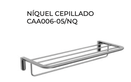 Medimex Aura Double Towel Rail - Stainless Steel Shelf + Bar
