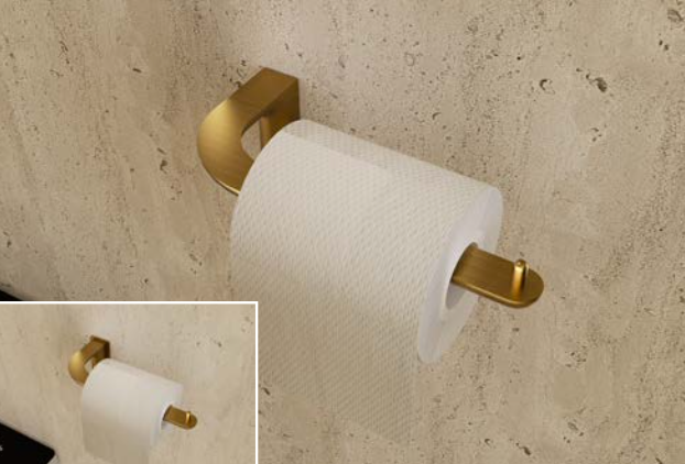 Aura Medimex Toilet Roll Holder - Stainless Steel Double Fixing