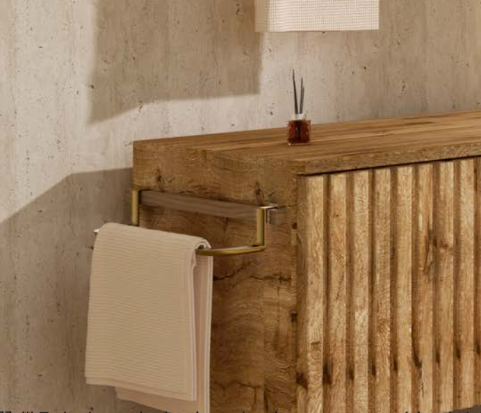 Medimex Aura Interior Towel Rail - Stainless Steel Side Unit