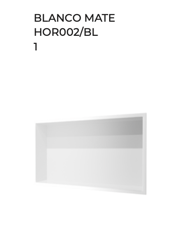 Hornacina Empotrada Rectangular Pacific 63x33cm - Acero Inoxidable Premium