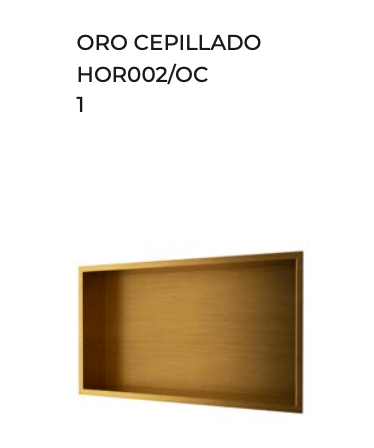 Hornacina Empotrada Rectangular Pacific 63x33cm - Acero Inoxidable Premium