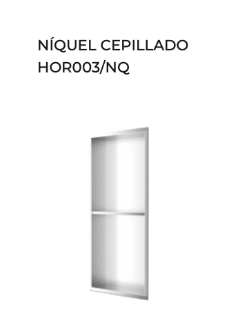 Hornacina Empotrada Vertical Artic 33x63cm con 2 Estantes - Acero Inoxidable Premium