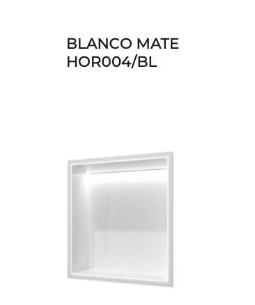 Indic 33x33cm Square Recessed Niche with LED Light - Premium Stainless Steel