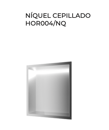 Indic 33x33cm Square Recessed Niche with LED Light - Premium Stainless Steel