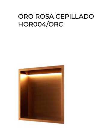 Indic 33x33cm Square Recessed Niche with LED Light - Premium Stainless Steel