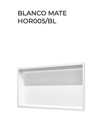 Oceanic 63x33cm Horizontal Recessed Niche with LED Light - Premium Stainless Steel
