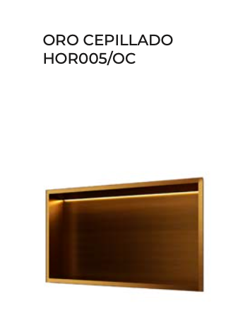 Oceanic 63x33cm Horizontal Recessed Niche with LED Light - Premium Stainless Steel