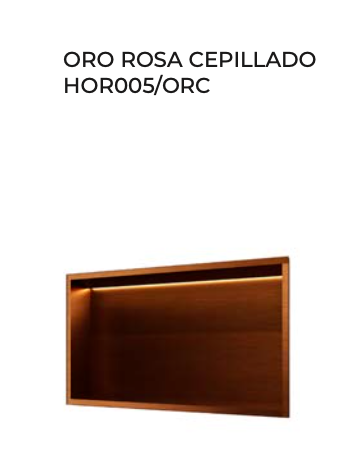 Oceanic 63x33cm Horizontal Recessed Niche with LED Light - Premium Stainless Steel