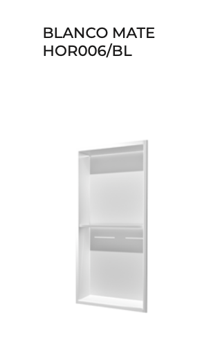 Marshall 33x63cm Vertical Built-in Niche with 2 Shelves and LED Light - Premium Stainless Steel