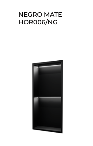 Marshall 33x63cm Vertical Built-in Niche with 2 Shelves and LED Light - Premium Stainless Steel