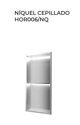 Marshall 33x63cm Vertical Built-in Niche with 2 Shelves and LED Light - Premium Stainless Steel