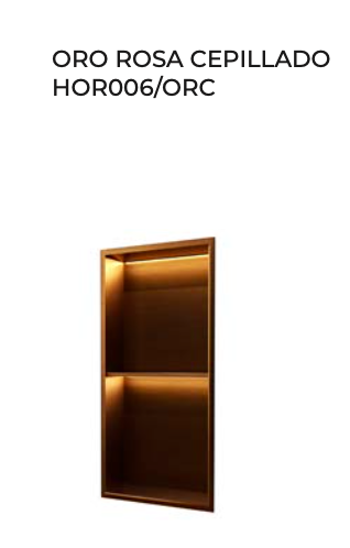 Marshall 33x63cm Vertical Built-in Niche with 2 Shelves and LED Light - Premium Stainless Steel