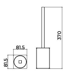 Toilet Brush Holder Floor-Standing Form Series | 304 Stainless Steel | Medimex