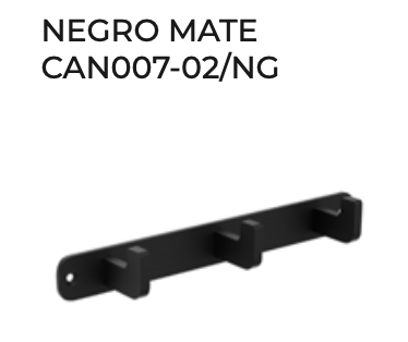 Percha Triple Nova | Acero Inox 304 | 6 Acabados | Medimex