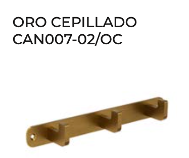 Percha Triple Nova | Acero Inox 304 | 6 Acabados | Medimex