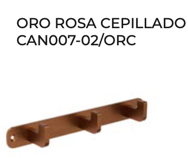 Percha Triple Nova | Acero Inox 304 | 6 Acabados | Medimex