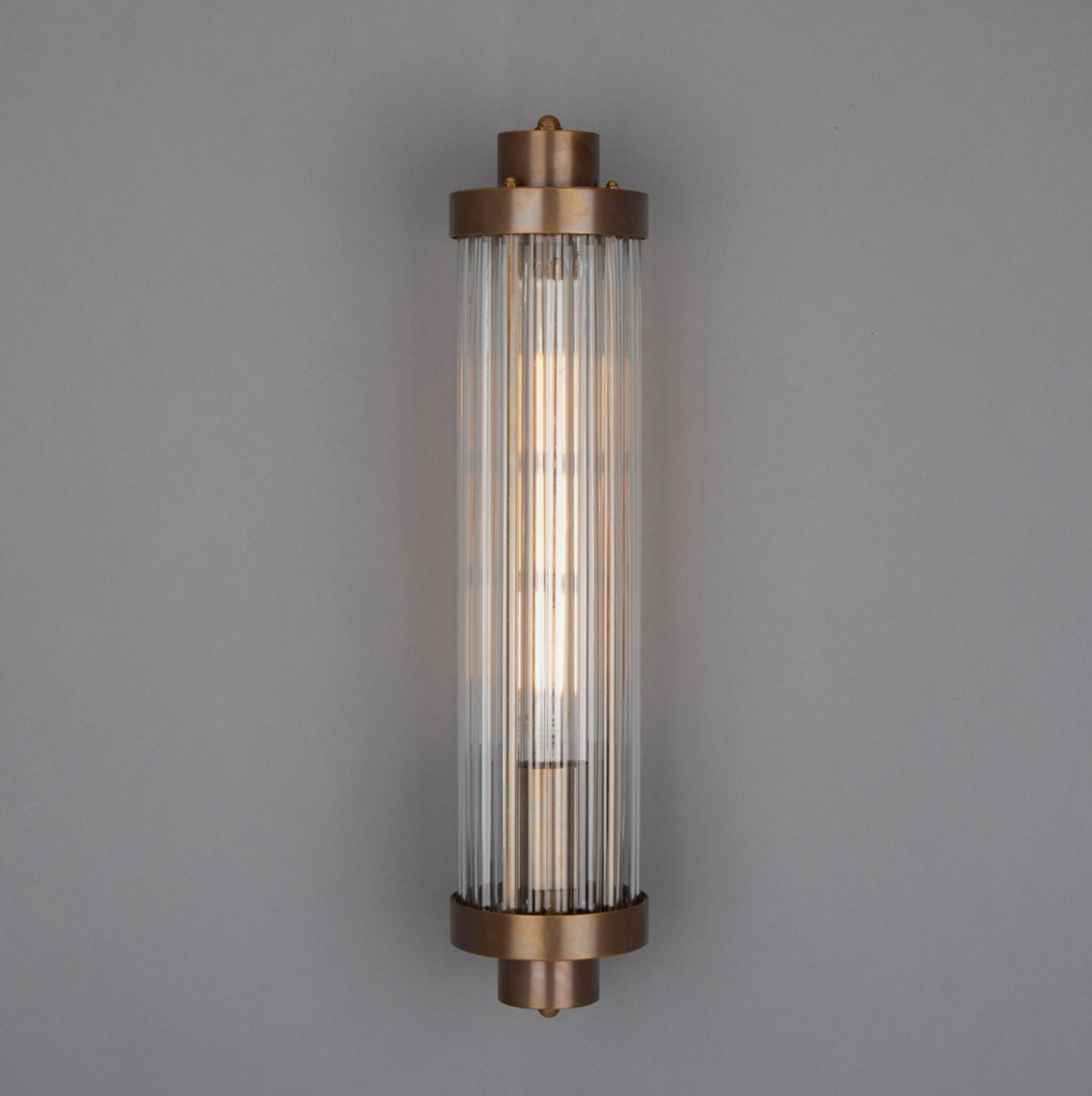 Aplique Baño Louise IP44 | Cristal Ondulado Transparente | Mullan Lighting