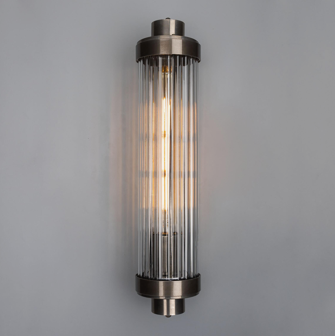 Aplique Baño Louise IP44 | Cristal Ondulado Transparente | Mullan Lighting