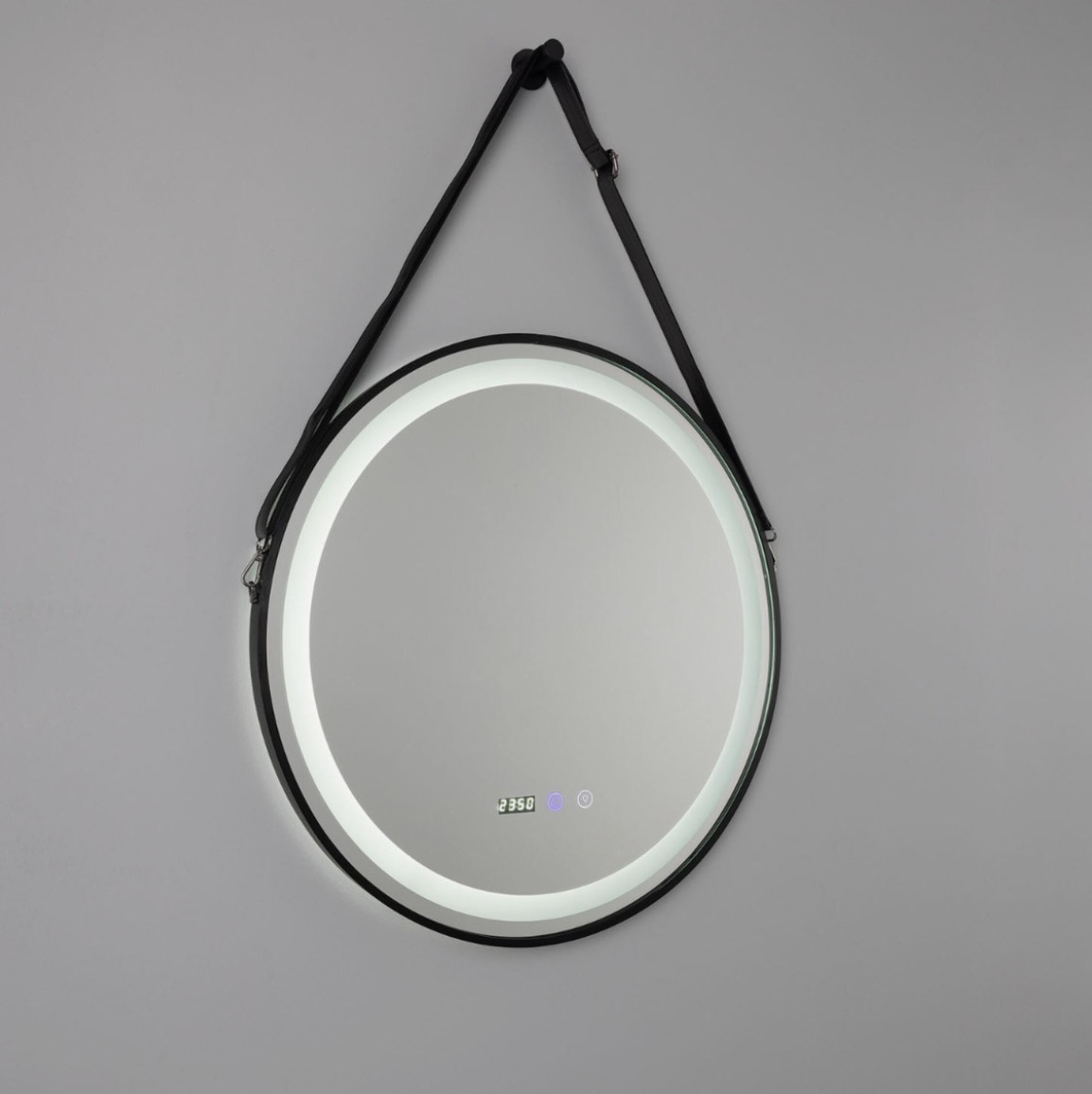 Espejo de Baño Redondo LED Sines Marco Negro IP44 60cm – Mullan Lighting