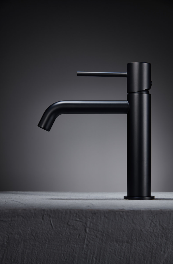 Grifería Lavabo Monomando Monza Negro Mate - Imex