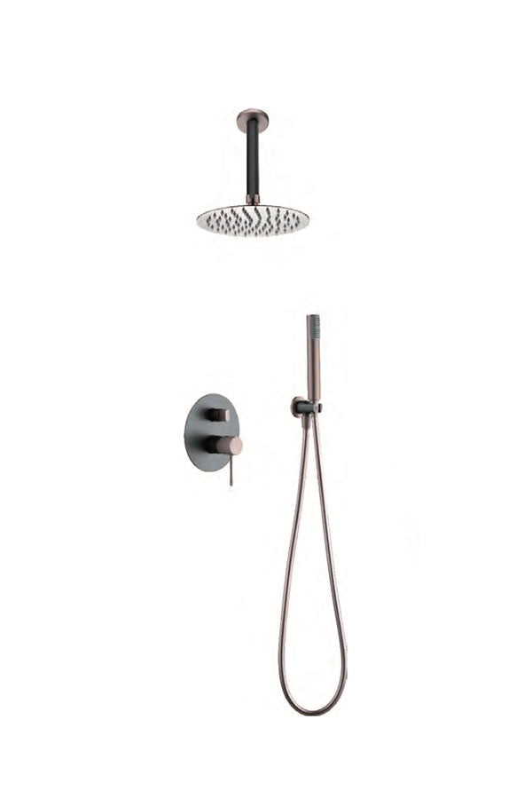Imex Top matte gray/champagne built-in single-lever shower set 