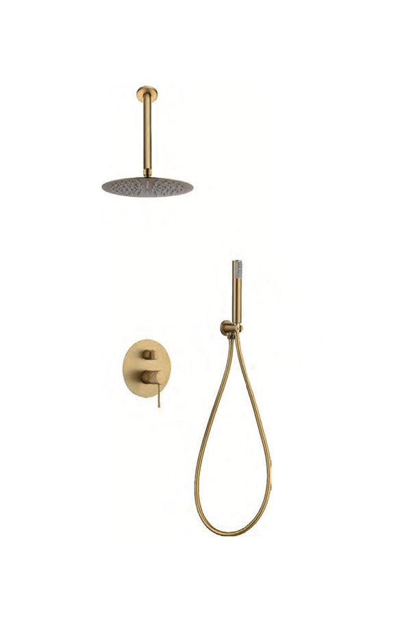 Imex Top brushed gold built-in single-lever shower set 