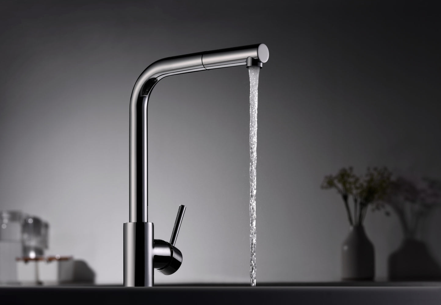 Imex Malta chrome pull-out single-lever kitchen faucet