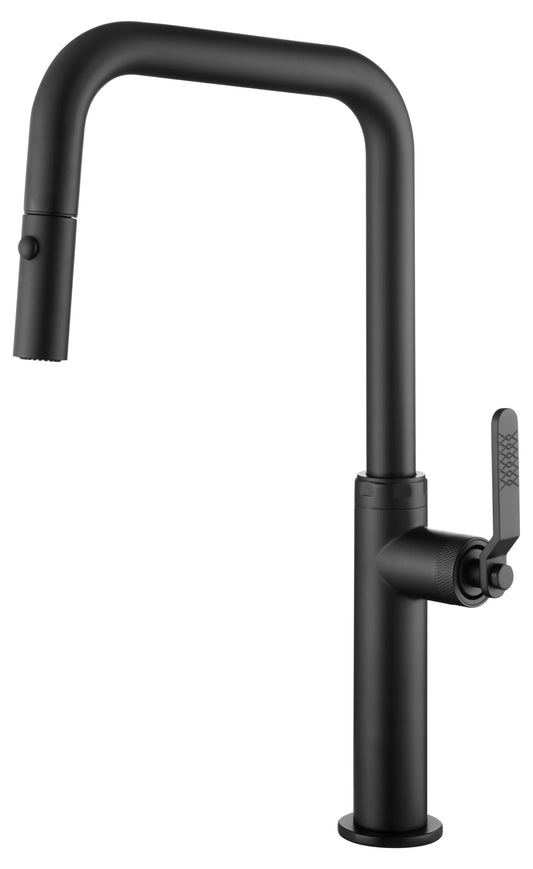 Imex Niza matte black pull-out single-lever kitchen faucet