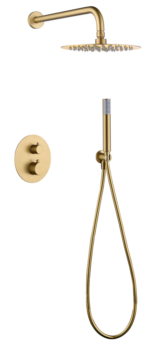 Robinetterie thermostatique de douche à encastrer Monza Brushed Gold d'Imex (copie)