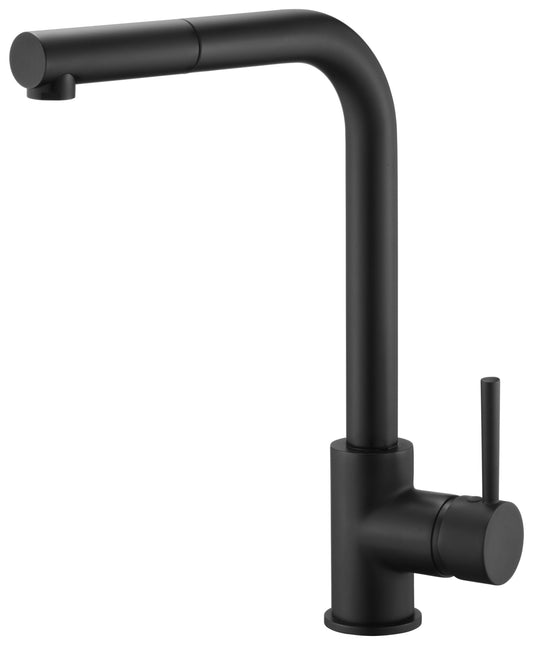 Imex Malta matte black pull-out single-lever kitchen faucet