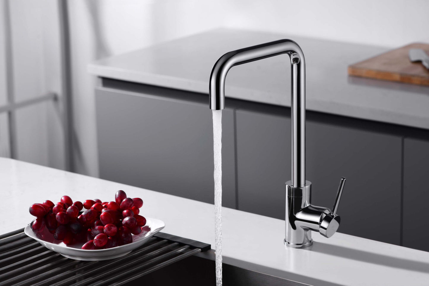 Loira chrome single-lever kitchen faucet by Imex