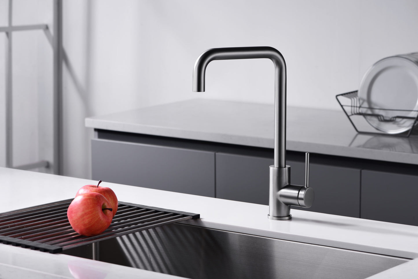 Loira black gun metal single-lever kitchen faucet by Imex