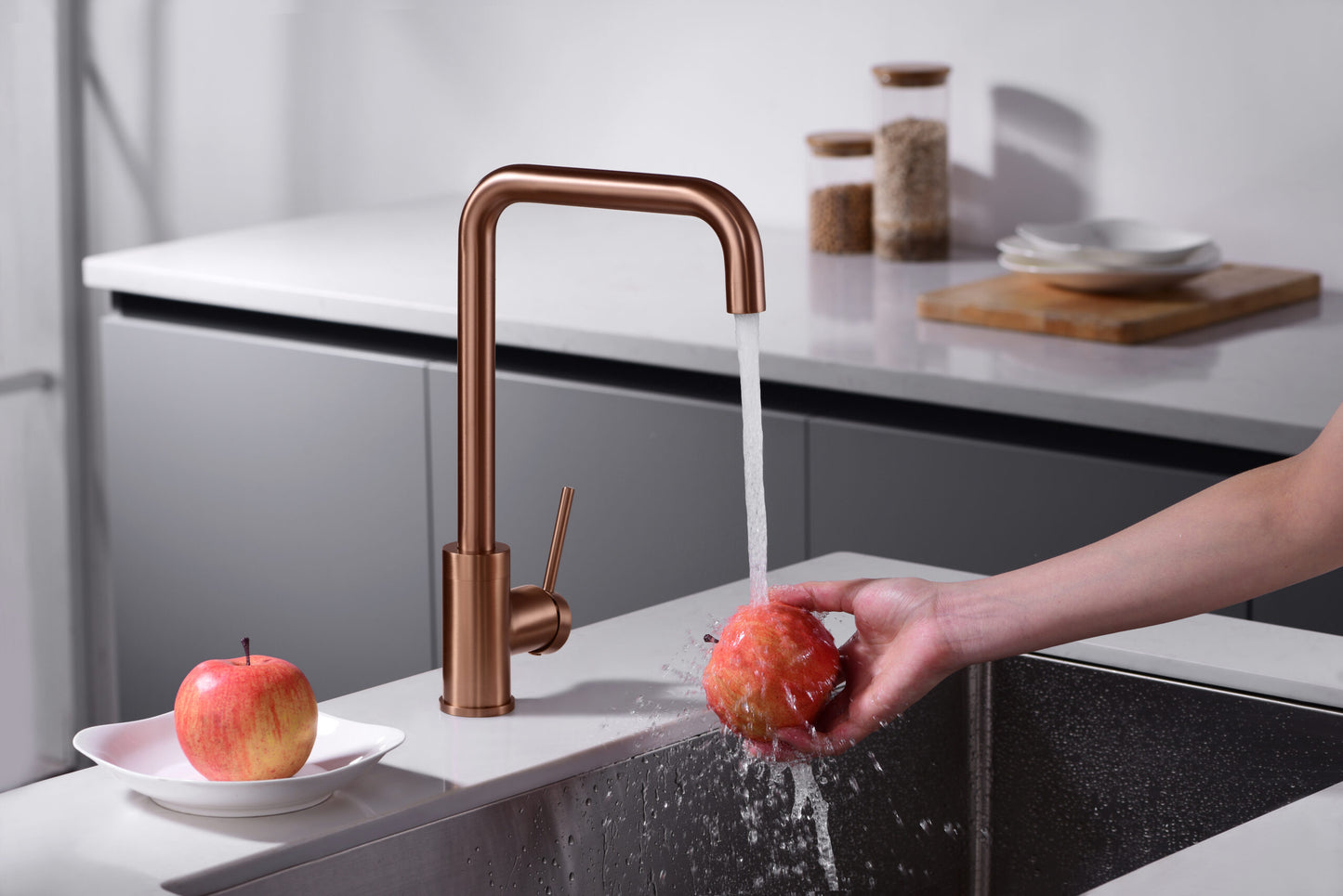 Imex Loira brushed rose gold single-lever kitchen faucet